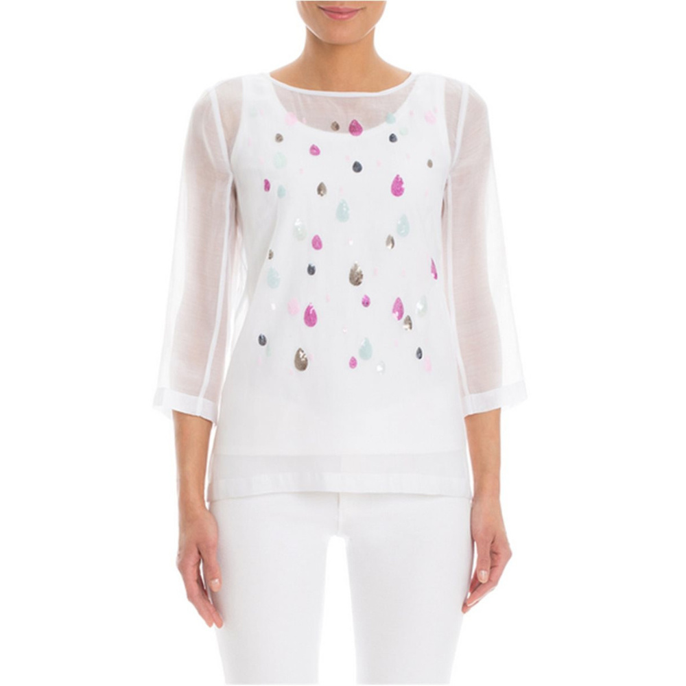 Nic+Zoe - April Showers Top - Paper White
